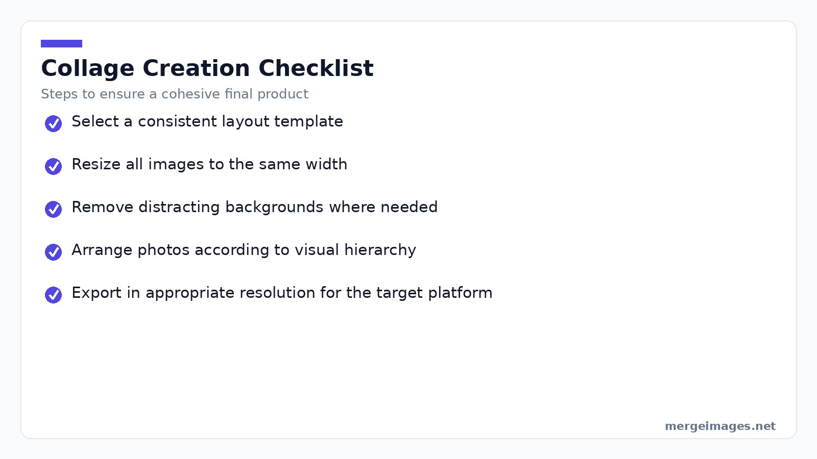 Checklist for creating a polished fashion lookbook collage using browser tools