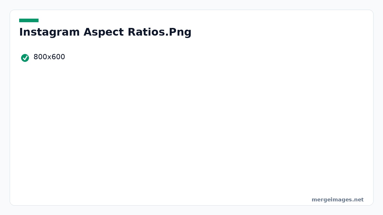 Chart of Instagram aspect ratios