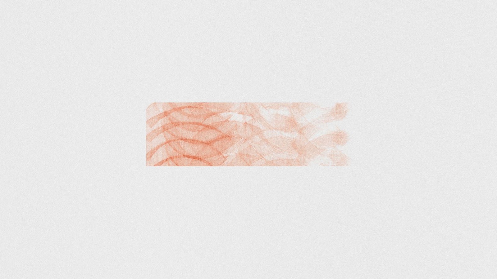 Subtle orange abstract design with textured patterns on a white background.