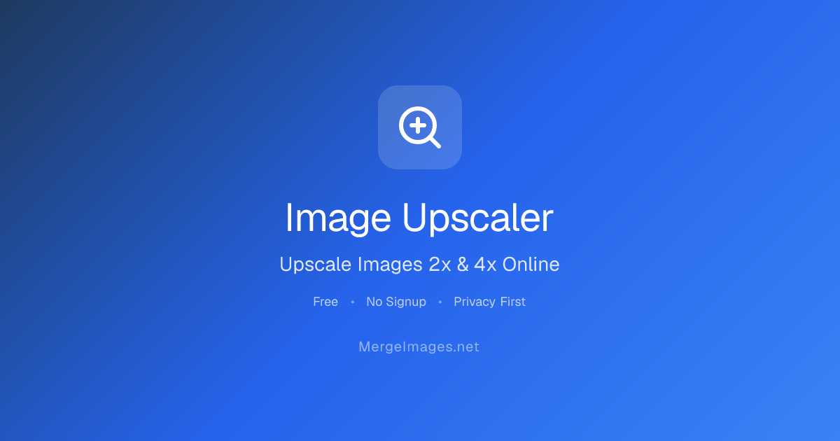 Free AI Image Upscaler & Enhancer: Enlarge Photos 2x & 4x | MergeImages.net