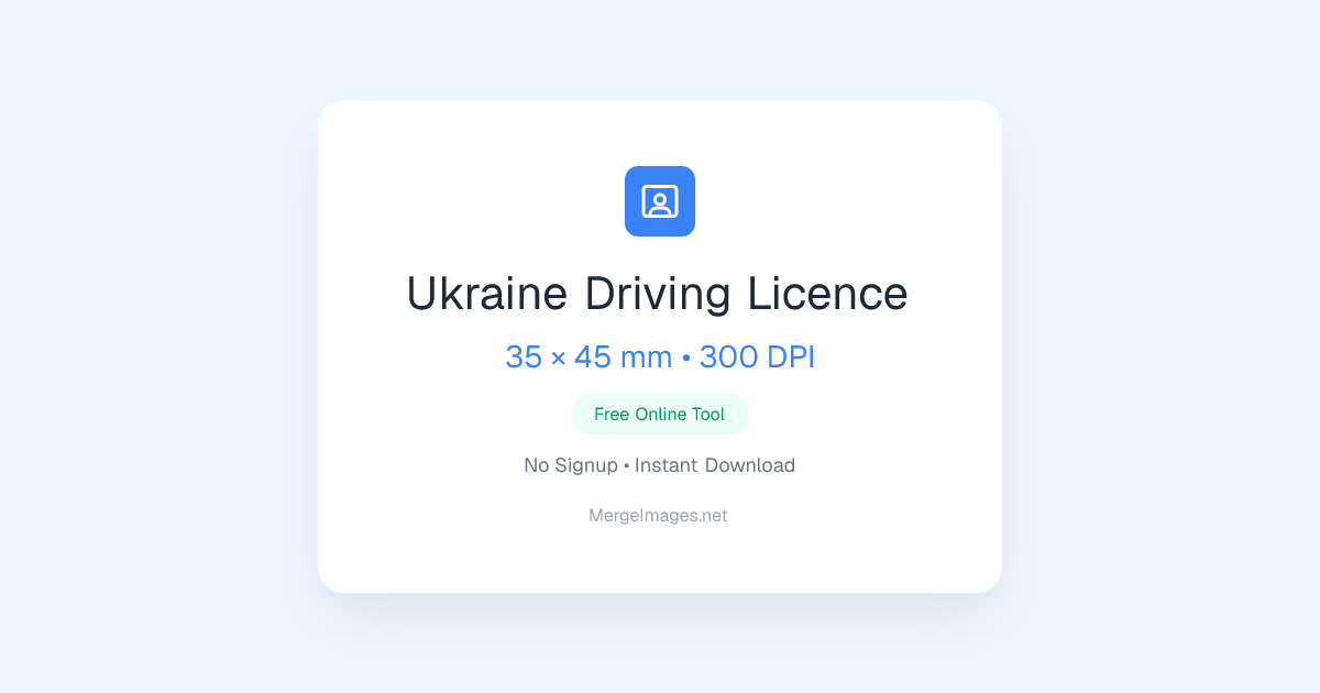 Ukraine Driving Licence Photo — 35x45mm | Free Online Tool ...