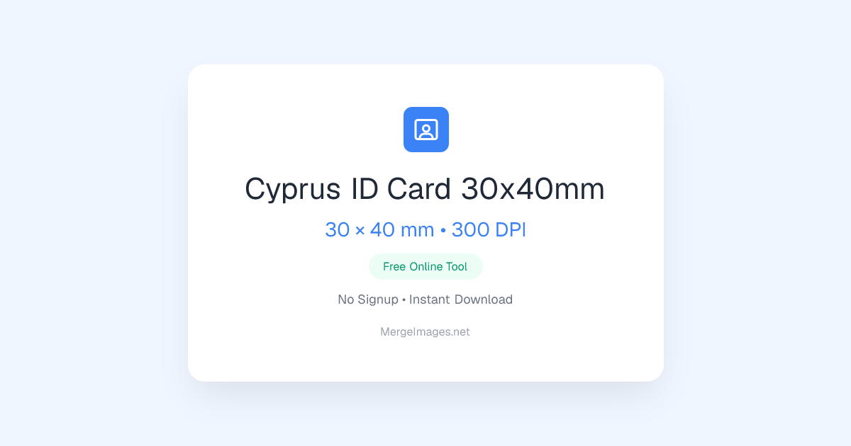 Foto de ID Card 30x40mm de Cyprus — 30x40mm | Herramienta Gratuita ...