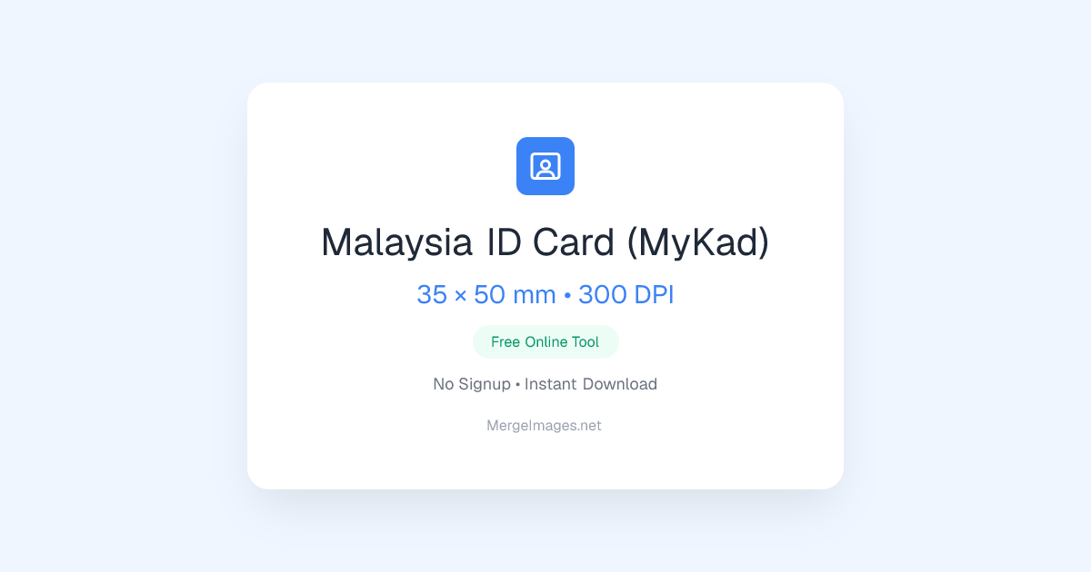 Foto de ID Card (MyKad) de Malaysia — 35x50mm | Herramienta Gratuita ...