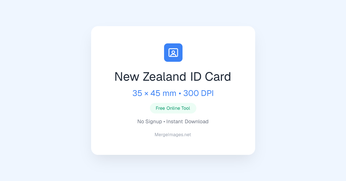 Foto de ID Card de New Zealand — 35x45mm | Herramienta Gratuita ...