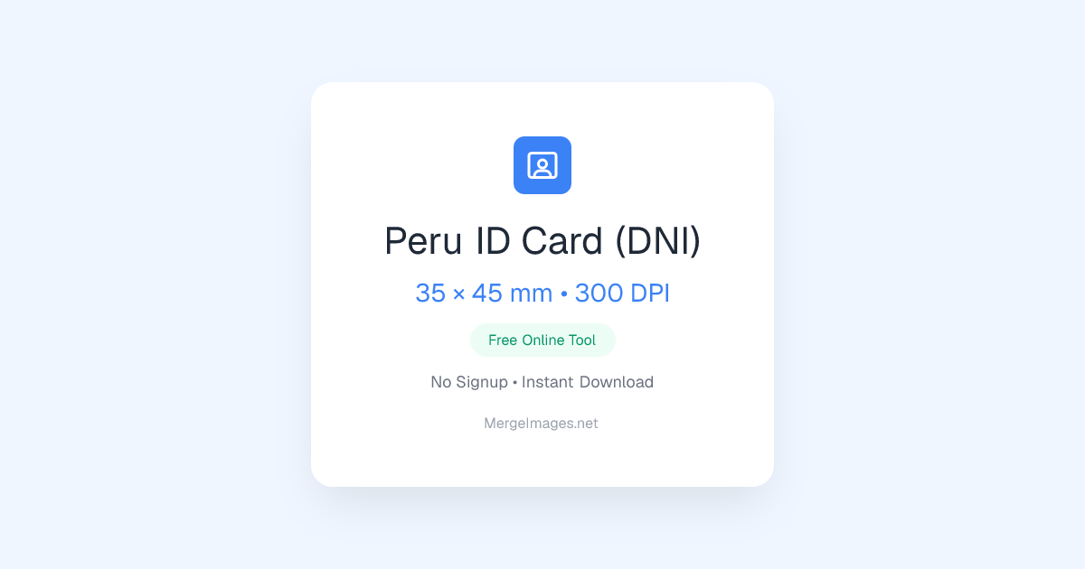 Foto de ID Card (DNI) de Peru — 35x45mm | Herramienta Gratuita ...