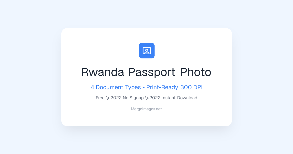 Foto de Pasaporte de Rwanda — Tamaño y Requisitos Correctos ...