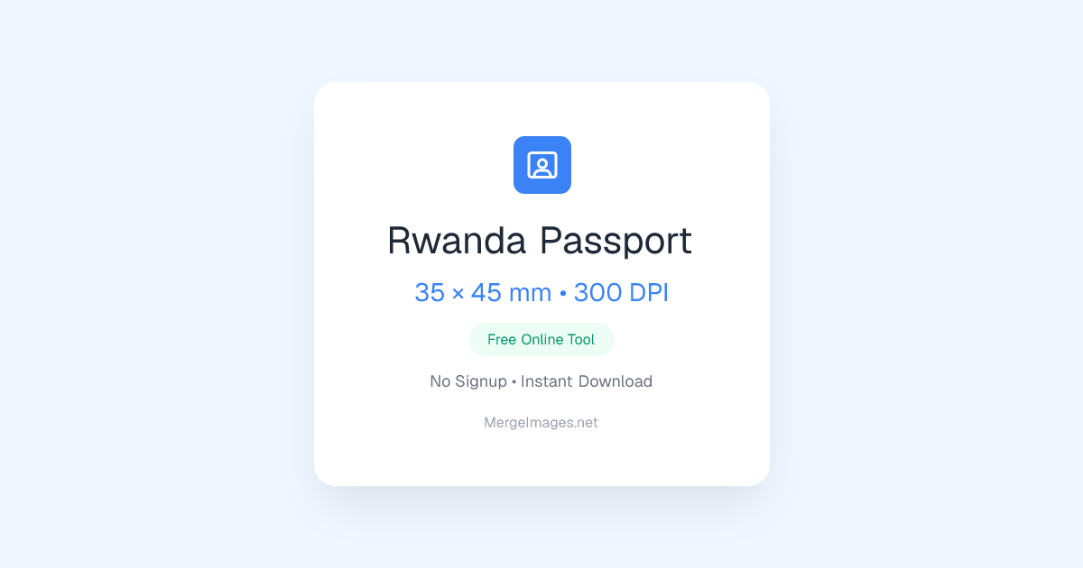 Foto de Passport de Rwanda — 35x45mm | Herramienta Gratuita ...