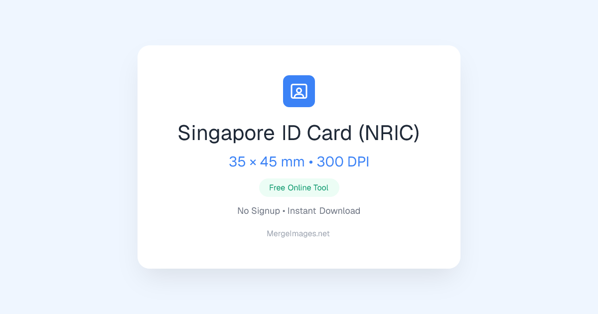 Foto de ID Card (NRIC) Singapore — 35x45mm | Ferramenta Gratuita ...